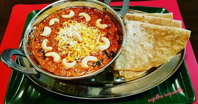 Paneer Bhurjee with Rotis