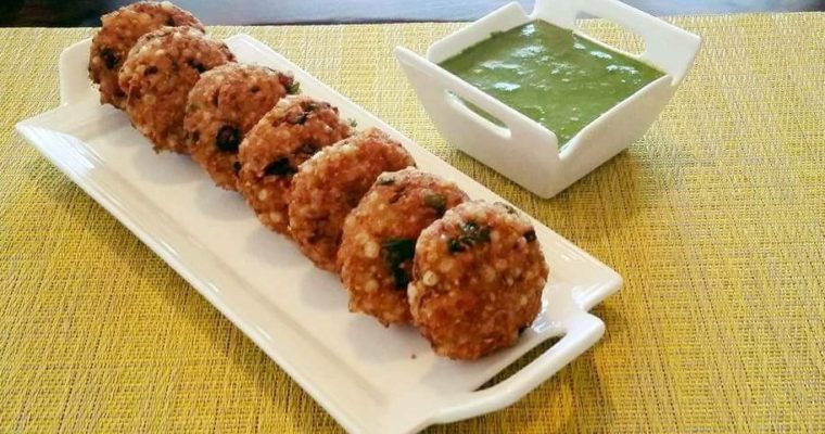 Crispy Sabhudana Vadas with Mint Chutney