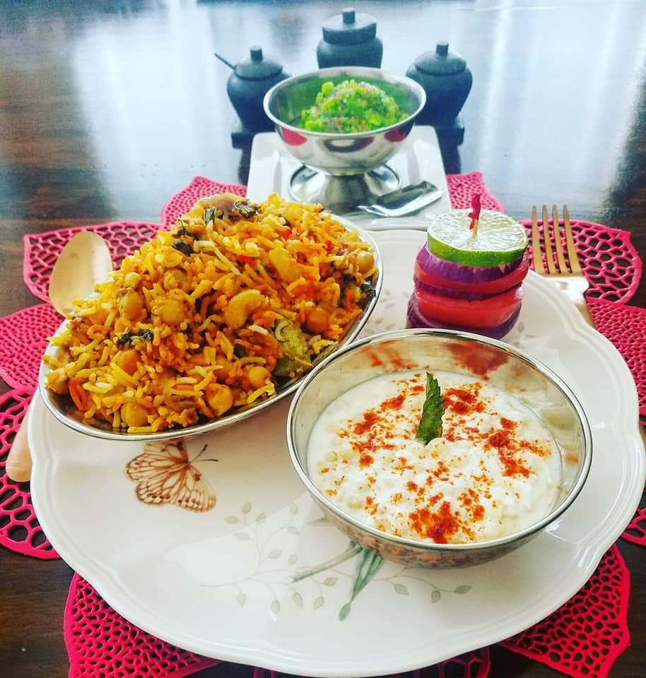 Lunch Platter: ChickPeas Biryani