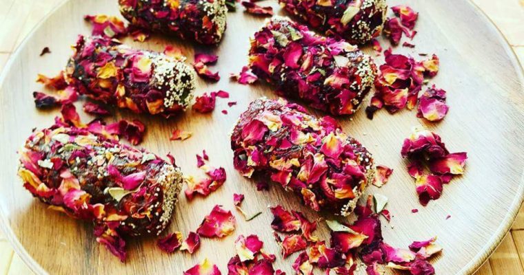 Rose Gulkand Nutty Rolls